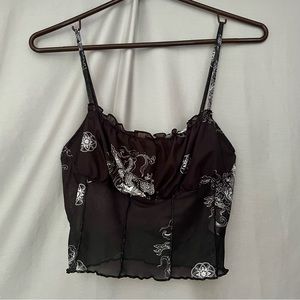 dragon print cami top